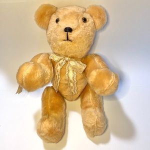 One-of-a-kind Handmade poseable teddy bear. 18”